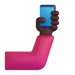 Selfie: dark skin tone animated emoji