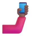 Selfie: medium-dark skin tone 3D animated emoji