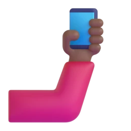 Selfie: medium-dark skin tone animated emoji