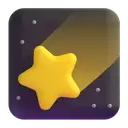 Shooting star 3D animated emoji