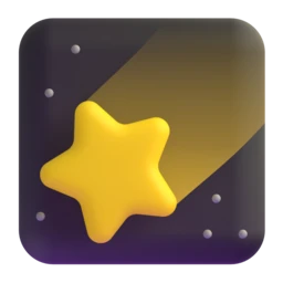 Shooting star animated emoji