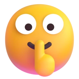 Shushing face animated emoji