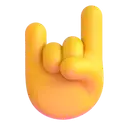 Sign of the horns 3D animated emoji
