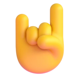 Sign of the horns animated emoji