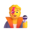 Singer 3D animated emoji
