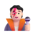 Singer: light skin tone 3D animated emoji