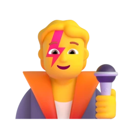 Singer animated emoji