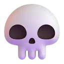 Skull 3D animated emoji