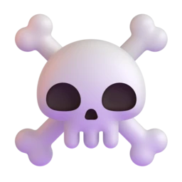 Skull and crossbones animated emoji