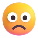 Slightly frowning face 3D animated emoji