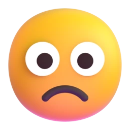 Slightly frowning face animated emoji