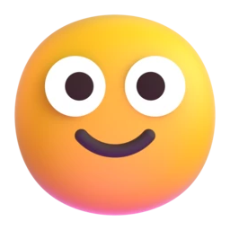 Slightly smiling face animated emoji