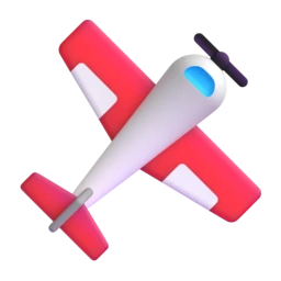 Small airplane animated emoji