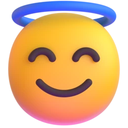 Smiling face with halo animated emoji