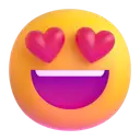 Smiling face with heart-eyes 3D animated emoji