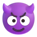 Smiling face with horns 3D animated emoji