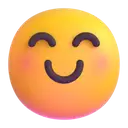 Smiling face with smiling eyes 3D animated emoji
