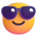 Smiling face with sunglasses 3D animated emoji