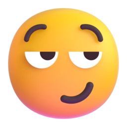 Smirking face animated emoji