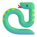 Snake 3D animated emoji