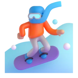 Snowboarder: medium-light skin tone animated emoji