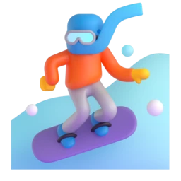 Snowboarder animated emoji