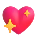 Sparkling heart 3D animated emoji