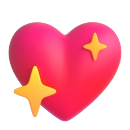 Sparkling heart animated emoji