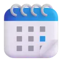 Spiral calendar 3D animated emoji