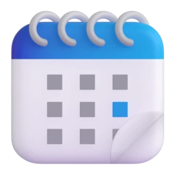 Spiral calendar animated emoji