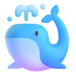 Spouting whale animated emoji