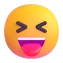 Squinting face with tongue 3D animated emoji