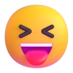 Squinting face with tongue animated emoji