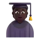Student: dark skin tone 3D animated emoji