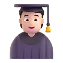 Student: light skin tone 3D animated emoji
