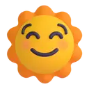 Sun with face 3D animated emoji