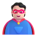 Superhero: light skin tone 3D animated emoji