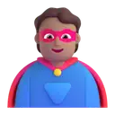 Superhero: medium skin tone 3D animated emoji