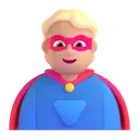 Superhero: medium-light skin tone 3D animated emoji