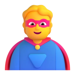 Superhero animated emoji