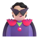 Supervillain: light skin tone 3D animated emoji