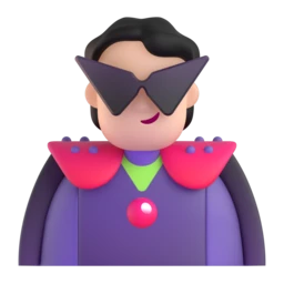 Supervillain: light skin tone animated emoji