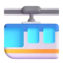 Suspension railway 3D animated emoji