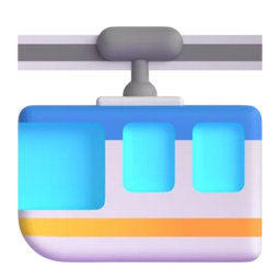 Suspension railway animated emoji