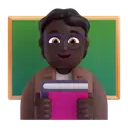 Teacher: dark skin tone 3D animated emoji