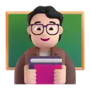 Teacher: light skin tone 3D animated emoji
