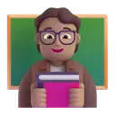 Teacher: medium skin tone 3D animated emoji