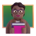 Teacher: medium-dark skin tone 3D animated emoji