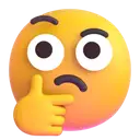 Thinking face 3D animated emoji