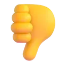 Thumbs down 3D animated emoji